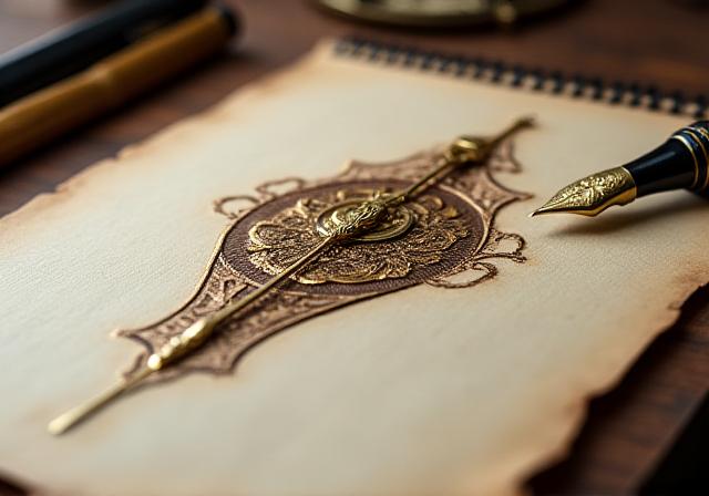 Bozzetto originale di un gioiello in stile Art D&eacute;co con linee simmetriche