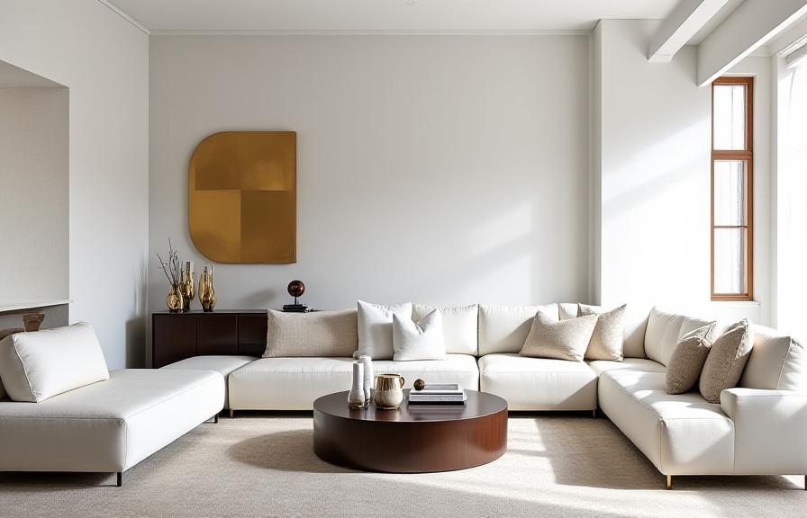 Soggiorno moderno con decorazioni Art D&eacute;co personalizzate di DecoLab Roma