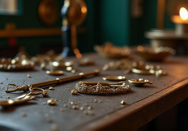 Dettaglio dell'atelier DecoLab Roma con strumenti artigianali