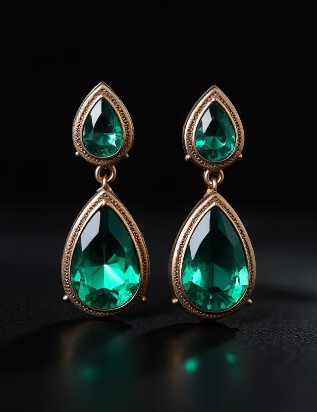 Orecchini pendenti in stile decò